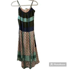 Konrad And Joseph Anthropologie Coya Slip Dress Size XS High Low Lined Polka Dot